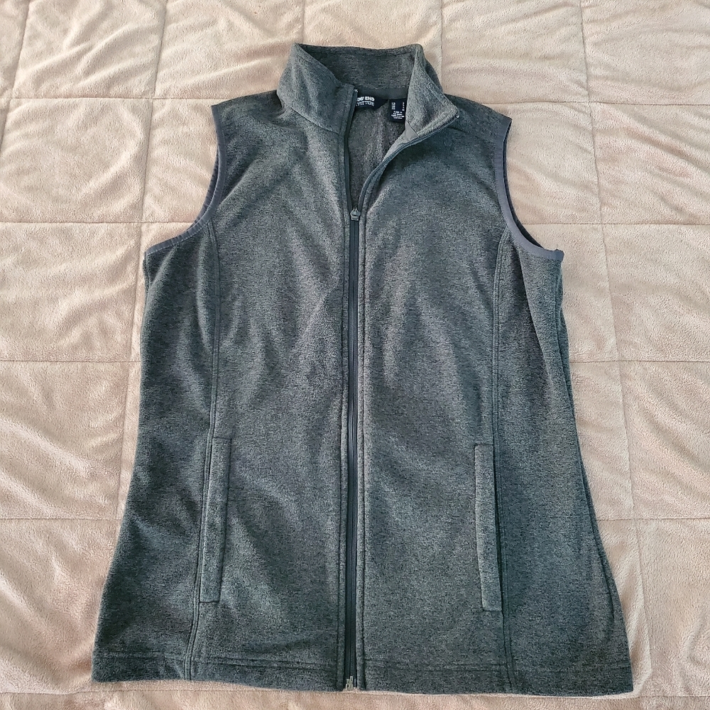 COPY - Land's End zipper vest with pockets, gray, size S